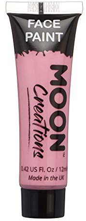 Moon Creations Tubi per pittura per viso e corpo | Pittura per il viso pronta all'uso | Cruelty Free | Pittura per il viso per bambini, adulti, festival, Halloween e altro, Rosa, 12ml