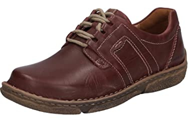 Josef Seibel Damen Low-Top Sneaker Neele 44,Weite G (Normal),Wechselfußbett,Sportschuhe,Freizeitschuhe,Turnschuhe,Rubin-Kombi,35 EU