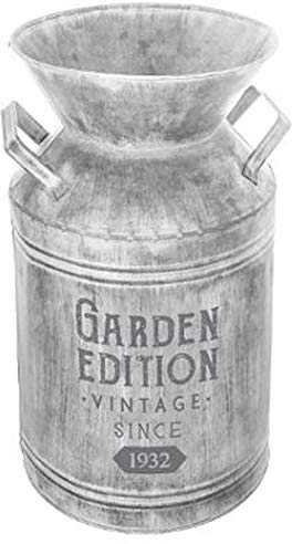 Atmosphera Créateur d'intérieur - Pot à Lait Déco en Métal Garden 37cm Gris