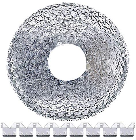 Swpeet Flexibler Metall-Klemmstreifen mit 3 Zähnen, für Möbel, Stühle, Sofa-Finish, Kanten an gebogenen Armen, Flügellehnen oder gewölbten Stühlen, 18 m