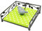 Owlgift Serviettenhalter aus Keramik, Vogel- und Metallblatt, flach One Size schwarz