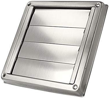 Rejilla de láminas de acero inoxidable cepillado mate, rejilla de ventilación para campana extractora de humos con conexión