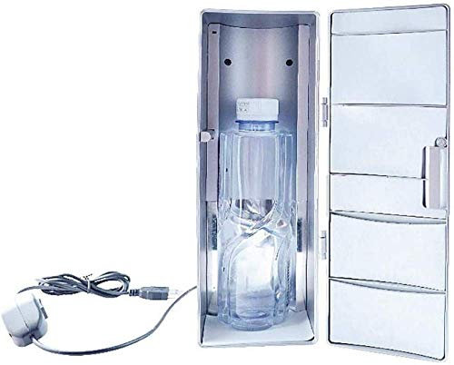 CLQ Mini Réfrigérateur, Réfrigérateur Et Réchaud Portable USB - Réfrigérateur De Table pour Chambres à Coucher, Mini-Bar Personnel Complètement Silencieux, pour Les Cosmétiques Et La Nourriture
