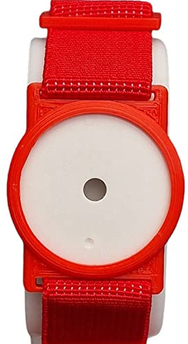 CGM Clips UK - Sensor Armband Holder/Protector Compatible with Freestyle Libre 1/2 - Red w Red Strap