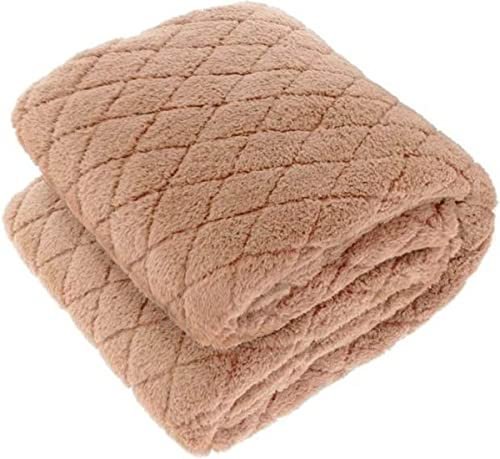 PERAGASHOP Unique Living Decke Plaid Ezra 150 x 200 cm Dunkelorange Fleece Warm Winter Geschenk