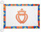 AZ FLAG - Drapeau Armoiries de la Vendée - 45x30 cm - Pavillon Nautique Vendéen Catholique Spécial Bateau Et Extérieur En Maille Bloquée Avec Anneaux Plastiques Intégrés - 30g