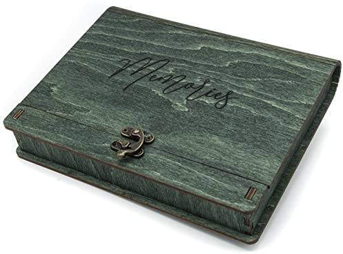 woodmanucom Fotokiste 10x15 Größe | Foto Aufbewahrungsbox Geschenk Idea | Box für Fotos | Fotobox Aufbewahrungsbox | Fotoalbum Holz | Ideal fur Foto Aufbewahrung und als Geschenkbox