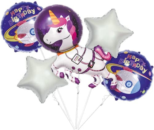 DIWULI Einhorn Ballon-Set - Unicorn Mädchen Geburtstag Deko