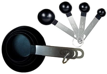 Lokri 8Pcs Stainless Steel Measuring Cups Spoons Teaspoon Kitchen Cooking Tool