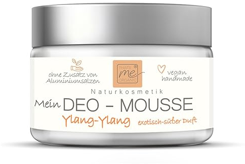 Thats me organic Bio Deo Mousse Exotik Ylang-Ylang 50ml – veganes Naturkosmetik Deo – Antitranspirant ohne Aluminium – frisches und effektives Deo gegen starkes Schwitzen – Creme Deo