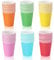 Pappbecher, 60 Stück Pappbecher Bunt,250ML Einweg Mehrfarbig Partybecher, Mehrfarbig Papierbecher geeignet für Hochzeit Kinder DIY Partybedarf Kaffee Tee Heißen und Kalten Getränken(6 Farben)