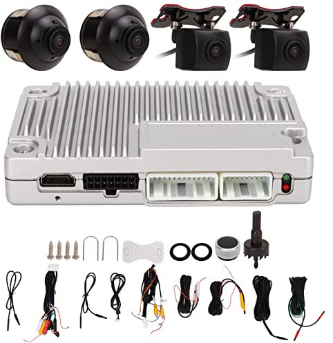 360° Surround View Camera System Kit, Fydun 1080P HD Car Waterproof Night Vision Camera 4 Channel Backup Parking Cameras 2D 3D Multi View for Vehicle