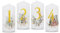 GRAVURZEILE Bedruckte kleine Weihnachtskerze - Advent Goldziffern - Kleine Kerzen im 4er Set für den Adventskranz - Dekoration zu Weihnachten - Stumpenkerze 120/58 mm