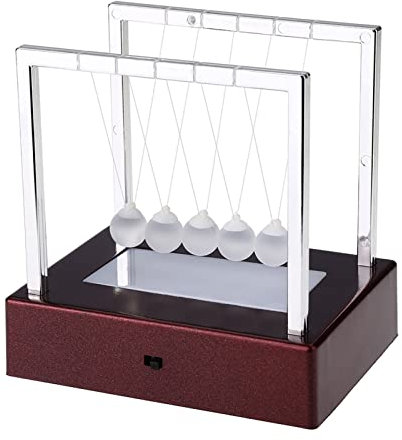 Akozon Newton Pendel, Phönix-Statue aus Messing, hohe Härte, gut glänzend, Newton, LED, Light Up Newton, Wiege, Newtons Cradle, Wissenschaft, Spielzeug, Büro, Dekoration, Kunst, Arbeit, Geschenke,