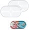 Moule en Silicone Transparent pour Plateau Ovale - 2 Pièces - Pour Résine Époxy, DIY Dessous-de-Verre