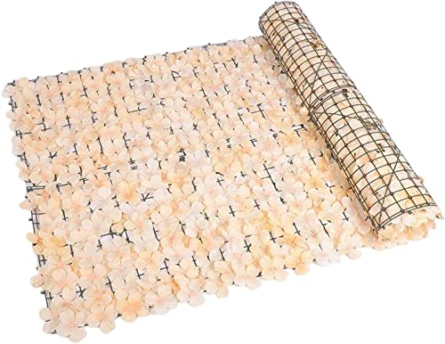 Duiaynke Künstliche Blütenblätter Sichtschutzzaun Ornament Mehrzweckwände Hof Hecken Zäune Outdoor Garten Hochzeit Dekoration (Gelb)
