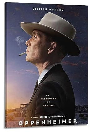 GLUC Oppenheimer Poster Klassisches Film- und Fernsehposter, Album, Poster, Teenagerzimmer, Wanddekoration, 50 x 75 cm, Rahmenstil