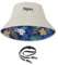 LumiSyne Unisex Wendbarer Fischerhut Einfarbig Mit Buchstaben Stickerei/Hawaii Stil Druck Doppelseitig Baumwolle Eimerhut Mit Abnehmbare Kinnband Faltbar Bucket Hat Sonnenhut Für Sommer Strand Reise