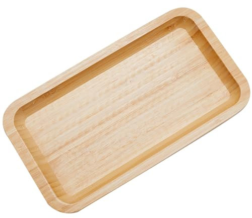 GORGECRAFT Bamboo Serving Tray Wooden Tea Breakfast Trays Multifunction Minimalist Rectangular Coffee Table Saucer Tray Platter Decor for Snacks Drinks Carrying Food Storage Parties Weddings Picnics