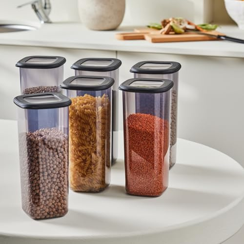 KARACA Forbs 6-Piece Storage Container, 1750ml, Anthratice