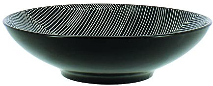NOVASTYL - Lot 6 assiettes calottes kenya 19cm en grès noir - 2614341