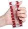 Semi Cured Gel Nail Strips - Red Tips Gel Nail Stickers - 18Pcs Semi Cured Nail Wraps French Manicure Stickers - Long Lasting Gel Nail Stickers UV/LED Lamp Required