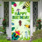 Bugs Happy Birthday Party Banner Backdrop Cartoon Ladybug Cute Insect Green Plants Theme Front Door Decor for Kids Boys Girls Birthday Party Baby Shower Photo Booth Favors Supplies 35.4x72.8in-BECKTEN