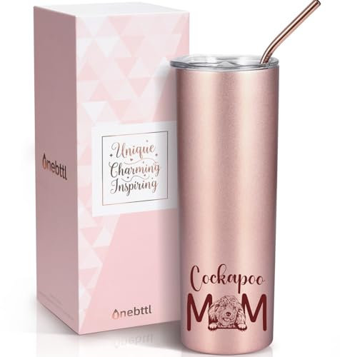 Onebttl Cockapoo Tumbler - 20oz (590ml) With Lid and Straw - Unique Gift for Women, Mum, Lovers - Christmas, Birthday