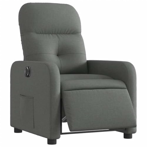vidaXL Relaxsessel Elektrisch Dunkelgrau Stoff