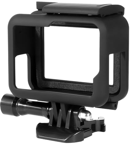 Custodia Compatibile con GoPro Hero 7/6/5/(2018) Black - Telaio Protettivo per Actioncam con Base e Vite