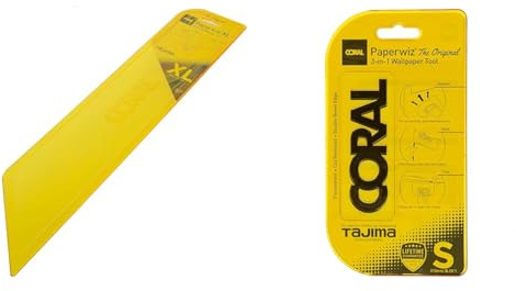 Coral 69502 Paperwiz XL 21-Inch 3-in-1 Wallpaper Tool, The Original,Yellow & 69500 Paperwiz 3-in-1 Wallpaper Tool, The Original, Yellow