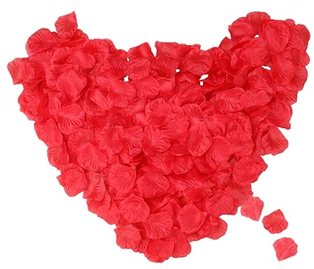 IMIKEYA 2200stücke Künstliche Seidenrosenblätter Rot Hochzeitsdekoration Für Romantische Anlässe Wiederverwendbar Und Duftfrei Für Valentinstag Und Partys