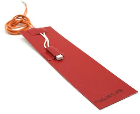 DOJA Barcelona | Resistenza Riscaldante in Silicone | Resistenza Silicone Riscaldante Flessibile 100W | 58x210mm | Pad Riscaldante Silicone | Tappetino Riscaldante, Limitatore di Temperatura