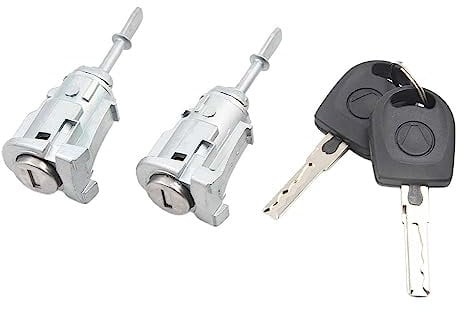 YUCKMZ Cilindri di Serratura per Portiera Sinistra e Destra 2 Chinavi Compatibile con VW Bora Golf Lupo 9N 604837167+604837168