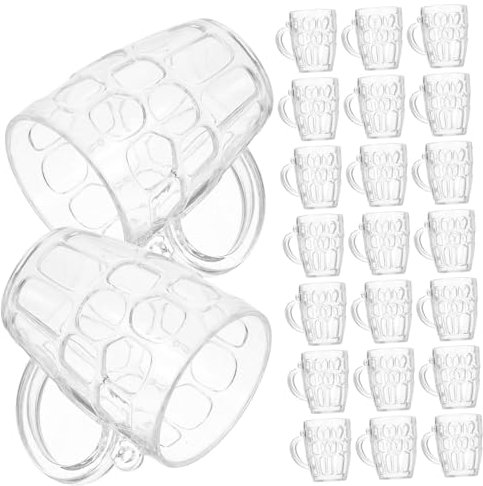 HAWILLOSCH 50pièces Mini Chopes à Bière Transparentes Accessoires Décoratifs Pour Événements Mariages Fêtes Plein Air Et Pour Barbecue Et Pique-
