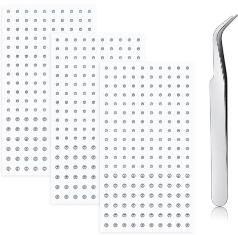 Hebterrka 495 Piece Fake Piercing Set, Fake Face Piercing, Fake Nose Ring, Fake Septum Ring, Fake Lip Ring, Fake Nose Stud, Glue-On Face Glitter