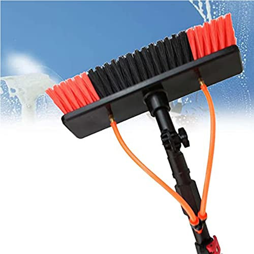 YANNIES Reinigung von Photovoltaik- und Solarmodulen, Teleskopbürste mit Wasserzufuhr, Fensterreinigungsbürstenausrüstung, Reinigung von Photovoltaik- und Solarmodulen, 12 m Stange, 35 cm