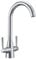 Sistaby Kitchen Tap Chrome Kitchen Sink Mixer Taps 1 Hole Dual Lever Mixer Tap Kitchen Sink Tap Stainless Steel Kitchen Taps Mixer Monoblock Bar Taps 360° Swivel Spout