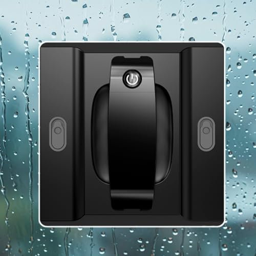 HCAUYNN Robot Nettoyeur De Vitres Intelligent avec Arrosage, Puissance D'Aspiration Puissante De 5600 Pa, Efface Diverses Taches, pour FenêTres/Carrelage/Porte De Classe,Black