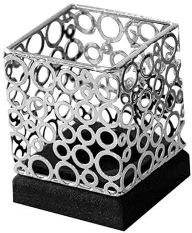 GRIRIW bürodeko büro Dekoration kerzenlöscher The Craft kerzengießset Votiv- quadratische kerzenhalter Wieder anzünden Lampen Gold Retro-Kegelkerzenhalter Teelichtständer Eisen Silver