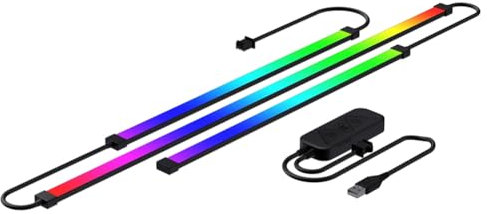 Comphic Striscia di Luci da Gioco per Monitor, Retroilluminazione RGB LED,Striscia Luci di Sincronizzazione, Computer, Display per PC Intelligenti, Decorazioni DIY per Monitor 32 Pollici