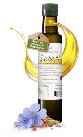 Abele’s Naturprodukte® Leinöl kaltgepresst [250ml] – naturbelassen & ungefiltert – aus eigenem Anbau – Omega-3 Quelle – frisch gepresst