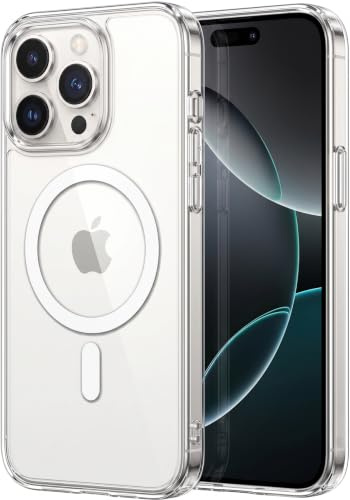 Oprimio Magnetische Hülle für iPhone 16 Pro Max - Transparente Handyhülle, Starker Magnet, Kratzfeste PC-Rückseite - Kompatibel mit MagSafe Zubehör