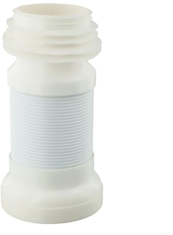 Connettore per WC in PVC, tubo di scarico flessibile in PVC bianco, collegamento estensibile da 250 mm a 500 mm, connettore idraulico per bagno, raccordo flessibile per tubo WC