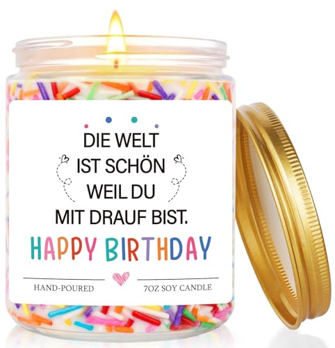 Geburtstagsgeschenk für Frauen - Duftkerze mit Spruch | Geburtstag Geschenk für Freundin Mama Frau Oma Schwester Tochter, Beste Freundin Geburtstag Geschenk
