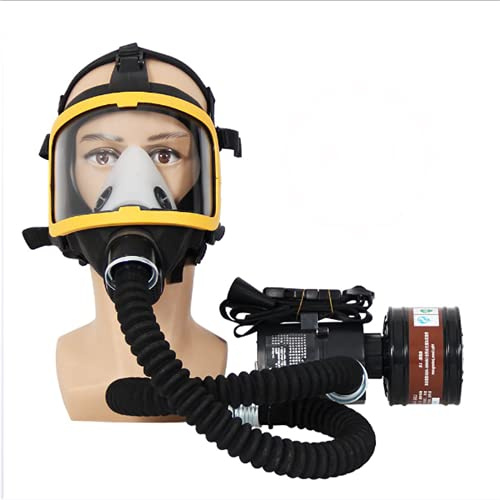 Sistema respiratore elettrico, maschera antigas integrale con tubo di respirazione, regolabile, alimentato ad aria per verniciatura a spruzzo e protezione respiratoria