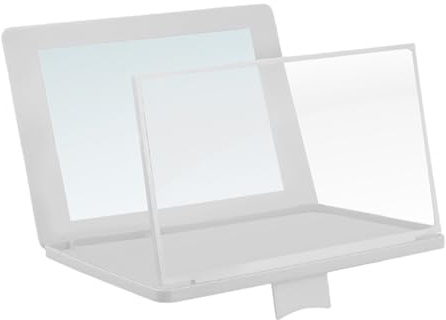 laxreheye Amplificateur d'écran de téléphone, projecteur 3D HD 30 cm amplifié - Agrandisseur à Angle réglable pour écran de téléphone avec Miroir et Support Pliable | pour Films, vidéos et TV