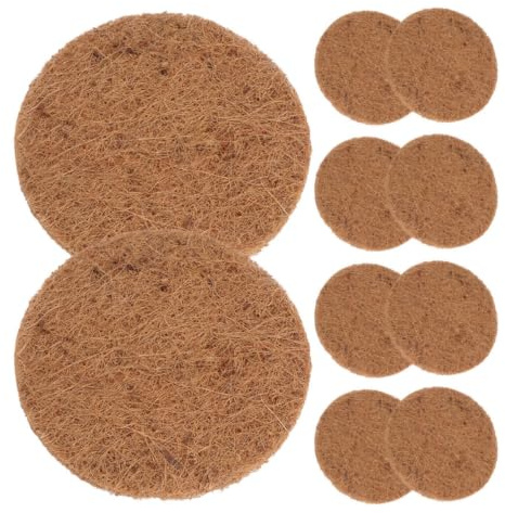 FOYTOKI Coconut Fibre Nesting Mat 10pcs for Birds and Poultry | Brown Light Weight Pads, Easy to Carry, Suitable for Flowerpot and Pets Nests