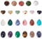 PH PandaHall 23pcs gefärbte Edelsteine Cabochons Anhänger Perlen Chakra Kristall Quarz Cabochons für Halskette Schmuck Herstellung Mischform
