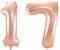 Folat 800075 - Folienballon - Zahl 17 - rosegold - ca. 86 cm hoch